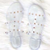 FLASH DEAL: Strappy Studded Flip Flops Jelly Sandals-Clear (Size 6)