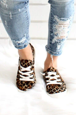 Comfortable Classic Canvas Sneakers-Leopard Print