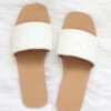 Every Day Quilted Sandal Slides-White