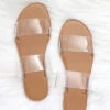 Clear Two Strap Band Sandals-Clear