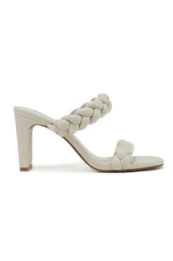 Braided Woven Heels-Off White