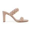 Braided Woven Heels-Blush Pink