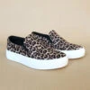 Platform Casual Animal Print Slip On Shoes-Cheetah Leopard Print