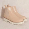FLASH DEAL: Chelsea Ankle Boots With Lug Sole-Nude Beige