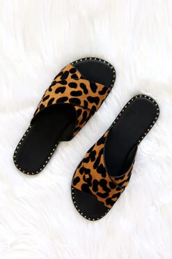 Animal Print X Cross Band Gold Trim Sandals Slides-Leopard Print 6 Animal Print X Cross Band Gold Trim Sandals Slides-Leopard Print -Outlet Shiny Steps Store kazen 13x camelblackleopard3