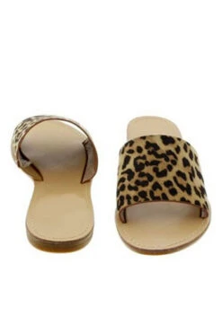 Single Band Animal Print Sandals Slides-Leopard Print -Outlet Shiny Steps Store leopard sandal tezza 15 leopard4