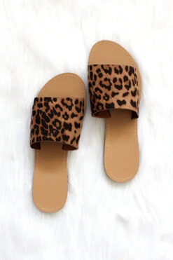 Single Band Animal Print Sandals Slides-Leopard Print -Outlet Shiny Steps Store leopard sandal tezza 15 leopard6