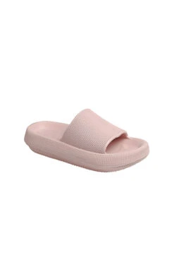 KIDS Open Toe Cloud Slides Sandals-Blush Pink -Outlet Shiny Steps Store meek 02k blush2