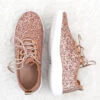 Lace Up Glitter Bomb Sneakers Shoes-Rose Gold - (LIMITED TIME SALE!)